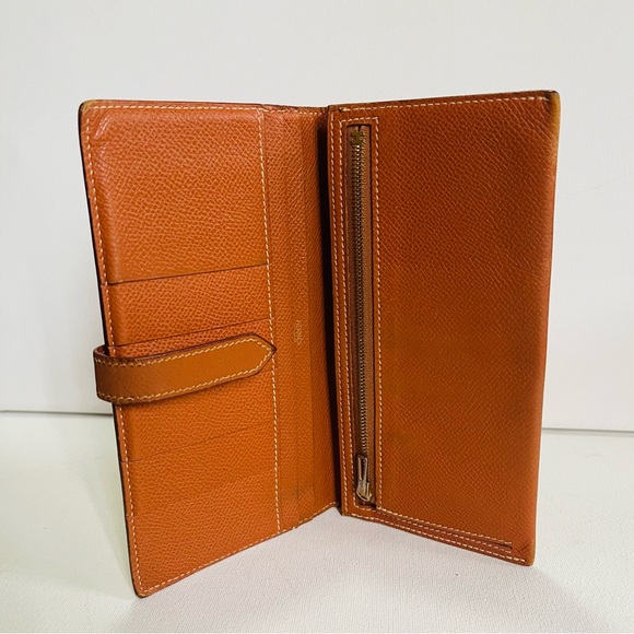 HERMES Bearn Brown Calf Leather Long Bifold Wallet - Picture 5 of 10
